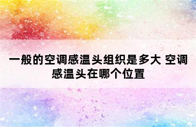 一般的空调感温头组织是多大 空调感温头在哪个位置